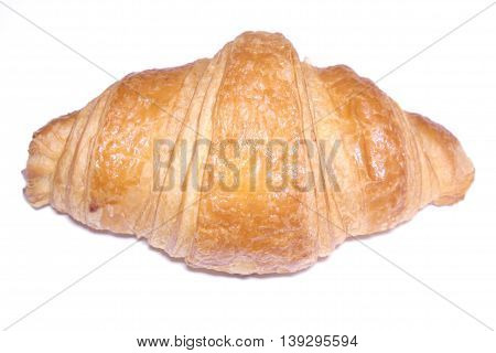Freshly Croissant Isolated on White background.top view