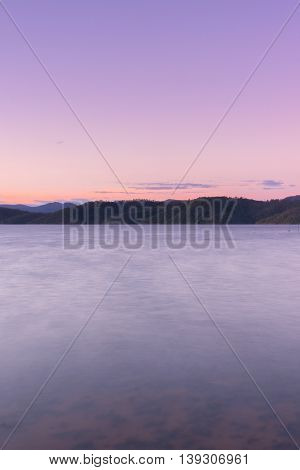 Lake Wivenhoe in Queensland during the day. Apart of Wivenhoe Dam.