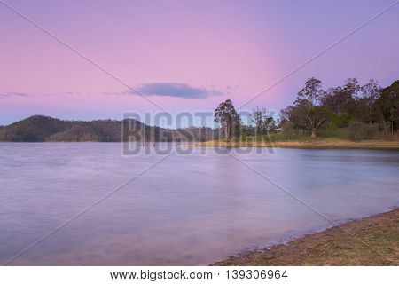 Lake Wivenhoe in Queensland during the day. Apart of Wivenhoe Dam.