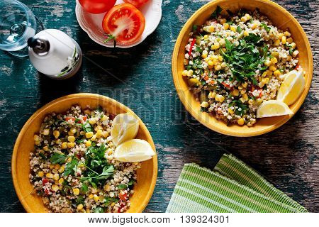 Plates Of Refreshing Summer Bulgur Salad