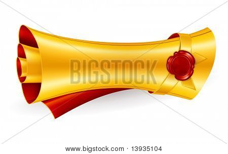 Desplácese con el sello, vector