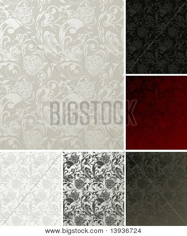 Seamless Pattern set di sei colori