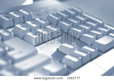 Botones del teclado azul tono