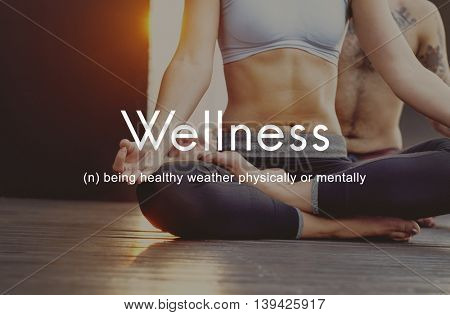 Salubrious Wellness Healthy Fitness Strong Powerful Concept