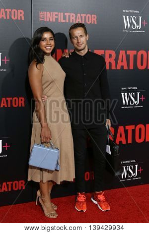 NEW YORK-JULY 11: Hannah Bronfman (L) and Brendan Fallis attend 'The Infiltrator' New York premiere at AMC Loews Lincoln Square 13 Theater on July 11, 2016 in New York City.