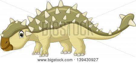 cute Ankylosaurus Dinosaur cartoon for you design