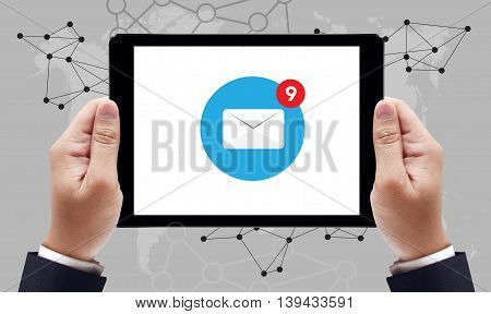Email Icon On Sign On Tablet Pc Screen