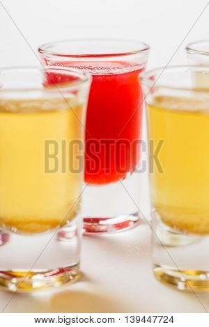 Glasses with  alcoholic drink 