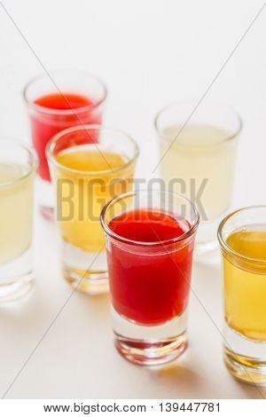 Glasses with  alcoholic drink 