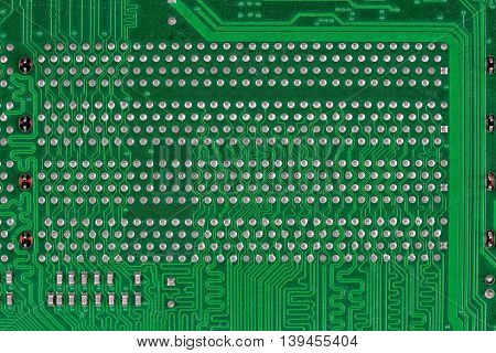 Green circuit board, a background or texture