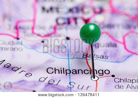 Chilpancingo pinned on a map of Mexico