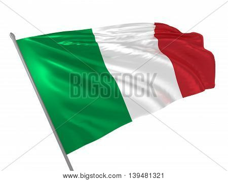3d illustration of Italy flag waving in the wind