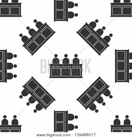 Jurors icon seamless pattern on white background. Vector Illustration