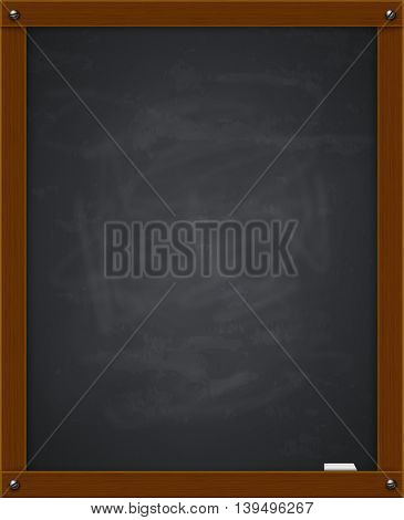 Black chalkboard background Vector texture.