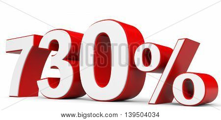 Discount 730 percent on white background. 3D illustration.