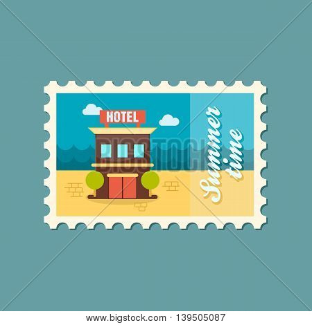 Hotel vector stamp. Travel. Summer. Summertime. Holiday. Vacation eps 10