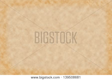 An old paper in brown colour with old texture on it , together with the darker brown stroke on the side of the paper.