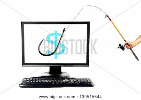 A Image Of Internet Fishing And Fake Commercial Transactions