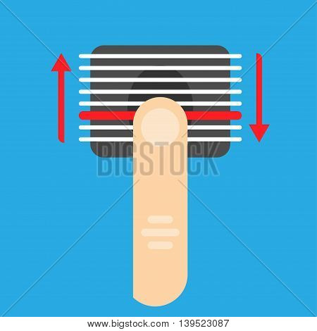 biometric fingerprint scaner on flat style black colors