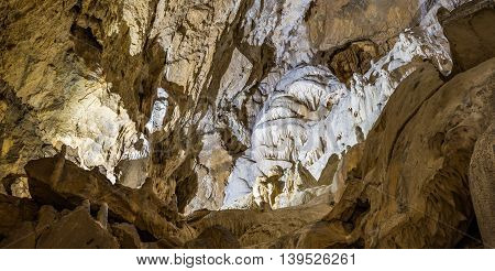 Details within Harmanec Cave in Kremnica Mountains Slovakia