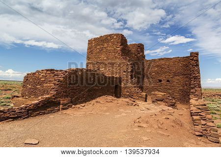 Wukoki pueblo ruin in Wupatki National Monument near Flagstaff Arizona.