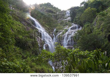 Pre To Lo Su or Pi Tu Kro waterfall (Heart-shaped waterfall) Umphang Tak ,Thailand.