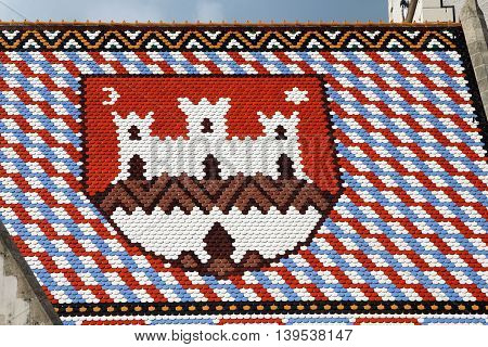 Coat of Arms of the city of Zagreb in Croatia