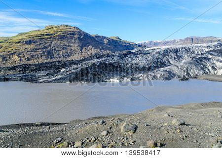Solheimajokull Glacier, In South Iceland