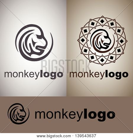 monkey  logo concept designed in a simple way so it can be use for multiple proposes like logo ,marks ,symbols or icons.