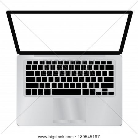Laptop Computer PC with space for your message. Vector illustration