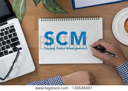Scm Supply Chain Management Concept