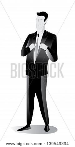 businessman black web icon. eps10 vector illustration