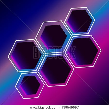 Hexagon Abstract Composition Background