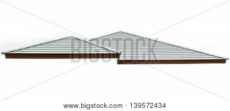 building construction roof concrete Isolated on white background