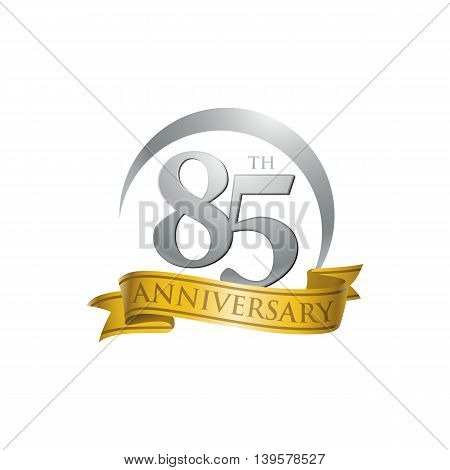 85th anniversary gold logo template. Creative design. Business success