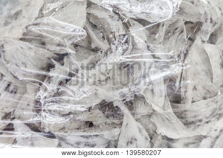 Swallow bird nest Chinese luxury food in plastic bag
