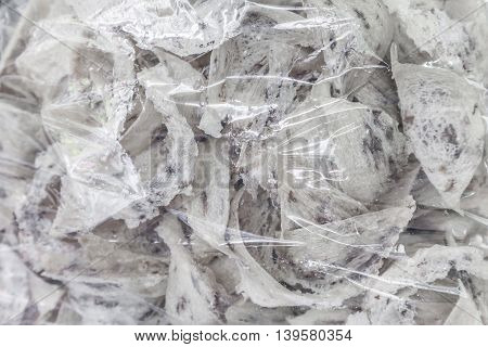 Swallow bird nest Chinese luxury food in plastic bag