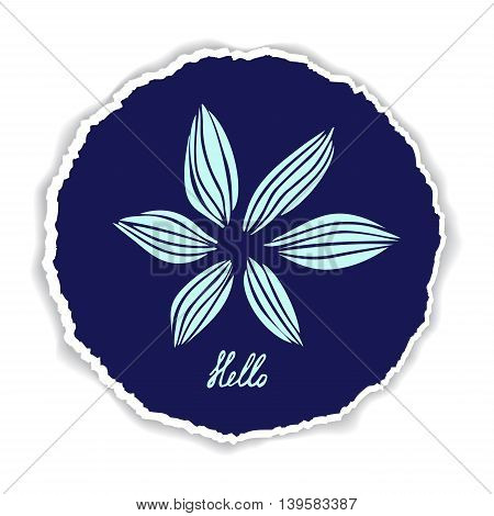 stock vector template for brochure card cover book invitation with doodle orient flowers.