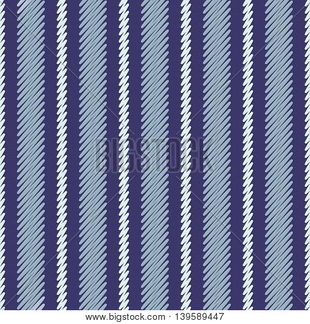 Vertical different widths striped seamless jeans pattern. Diagonal drawing of thin lines seamless pattern. Simple abstract geometric colored ornamental vector illustration.