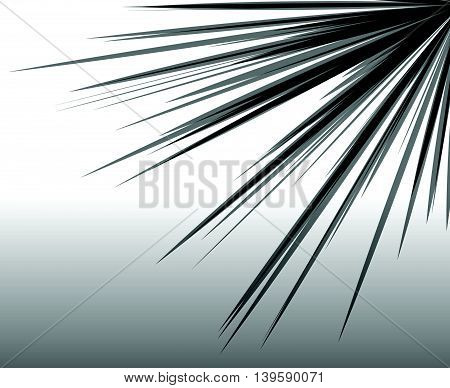 Radial Lines Explosion, Burst Element W/ Transparency. Irregular, Asymmetric Radiating Lines.