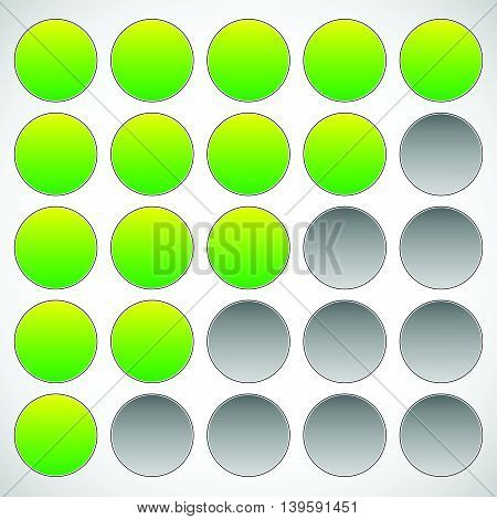 Progress, Step, Phase Indicators. Simple 5-step Progress Bars.
