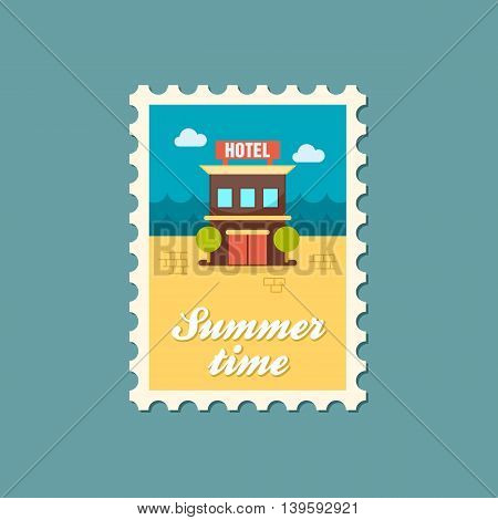 Hotel vector stamp. Travel. Summer. Summertime. Holiday. Vacation eps 10