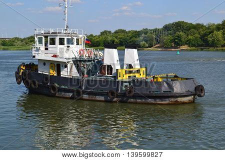 The ship on the river Don. Photo taken on: July 18 Thursday 2013