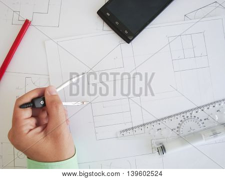 Building a new home. We need a plan. Here drawings separate parts.
