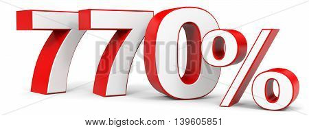 Discount 770 percent on white background. 3D illustration.