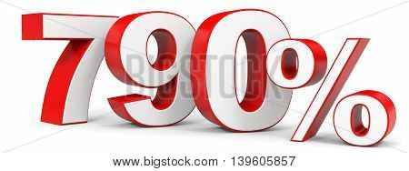 Discount 790 percent on white background. 3D illustration.