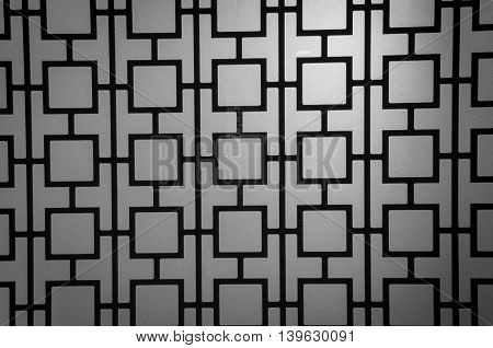 Background patterns on glass black and white vignette.