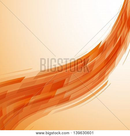 Abstract orange wave technology background, stock vector