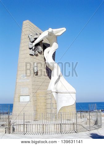 Memorial to Prison break in Akko Israel