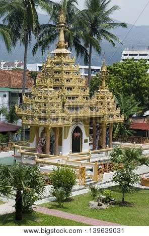 Dharmikarama Burmese Temple On Island Penang, Malaysia
